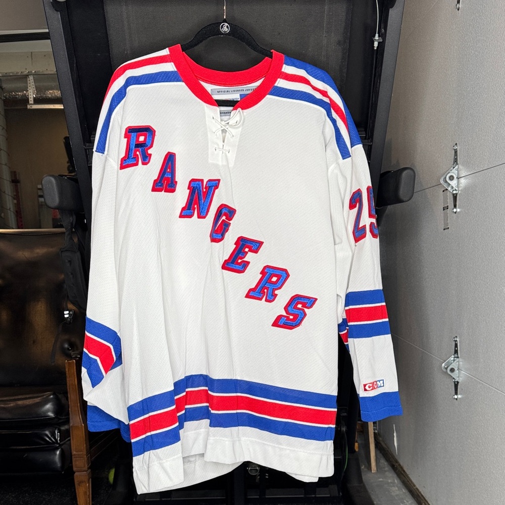 CCM Petr Prucha New York Rangers White, Red, and Blue Jersey